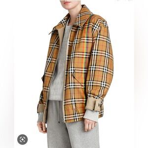 Burberry Harrington Reversible Rainbow Check Nova‎ Plaid Jacket Tan Xxs S Rare